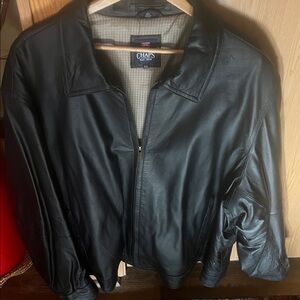 Mens Chaps heavy leather jacket NWOT